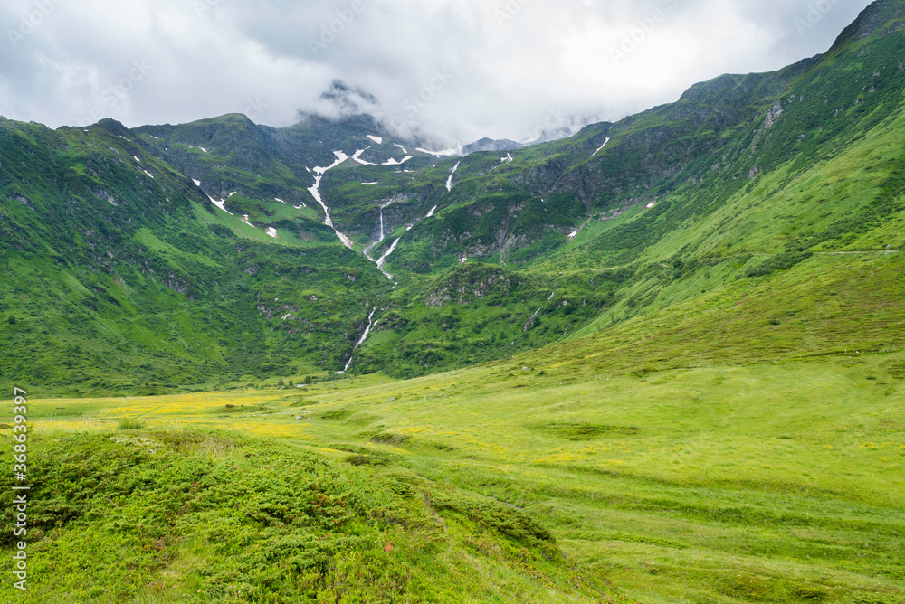 SPORTGASTEIN, AUSTRIA - Jun 22, 2019: Image from Bad Gastein valley SPORTGASTEIN, AUSTRIA - Jun 22, 2019: Image from Bad Gastein valley