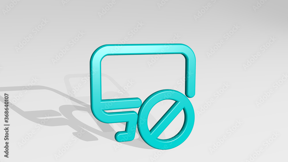 monitor disable from a perspective with the shadow. A thick sculpture made of metallic materials of 3D rendering. illustration and computer monitor disable from a perspective with the shadow. A thick sculpture made of metallic materials of 3D rendering. illustration and computer