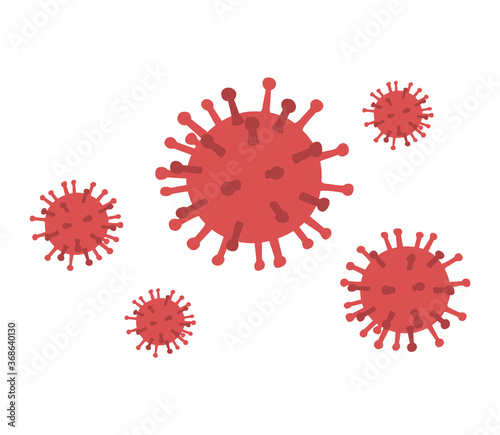 Virus pathogen. Viral microorganism. Coronavirus infectious bacteria. Vector illustration