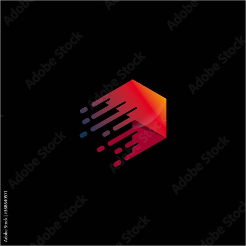 simple jellyfish technology vector logo