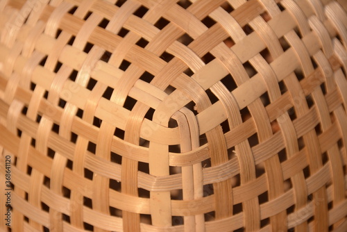 Basket made of woven bamboo