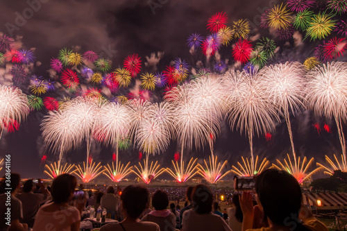fireworks in the city