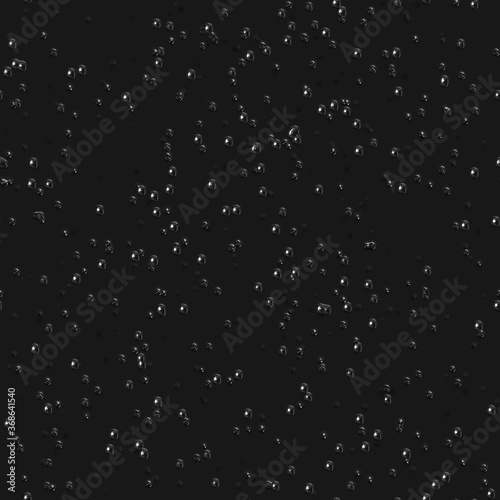 Abstract bubbles on a black background. Seamless bubble texture.