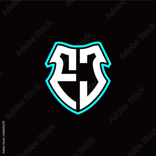 Free Download F J initial logo design with a shield shape - GFXLoad