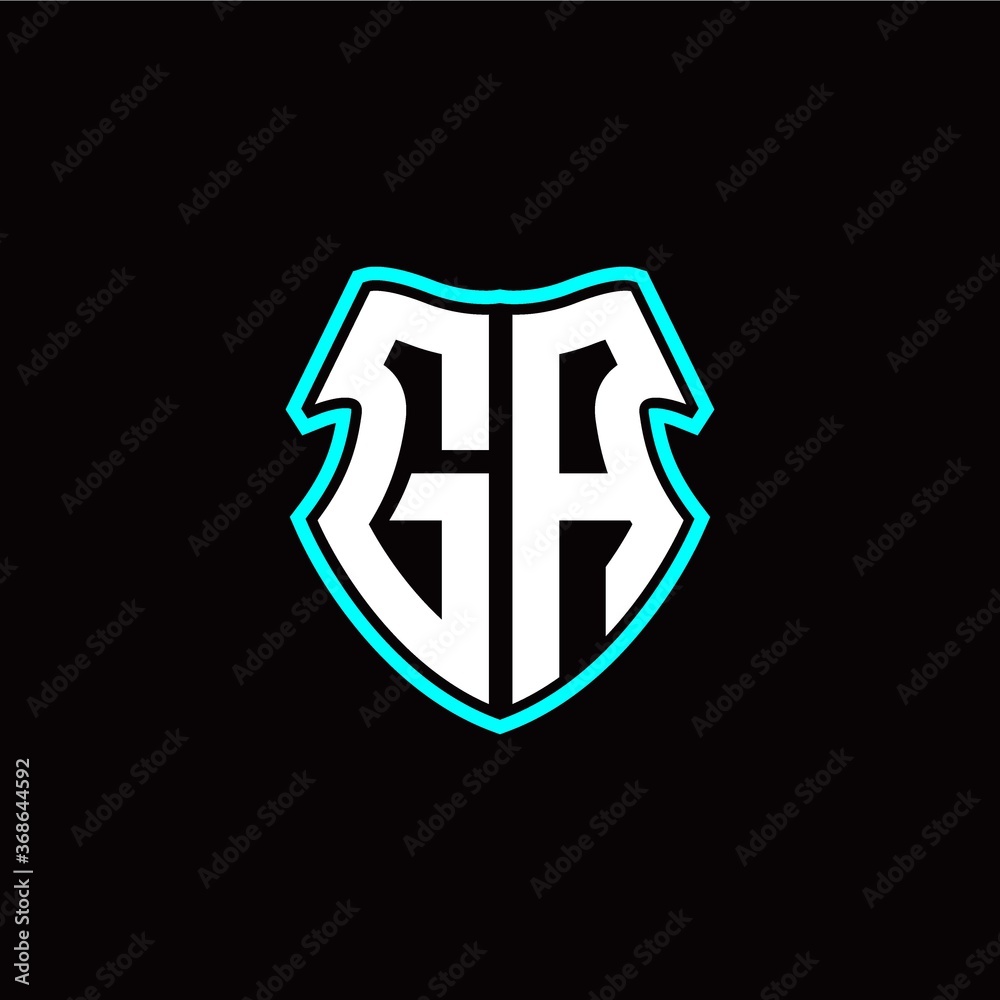 GA initial logo design with a shield shape GA initial logo design with a shield shape