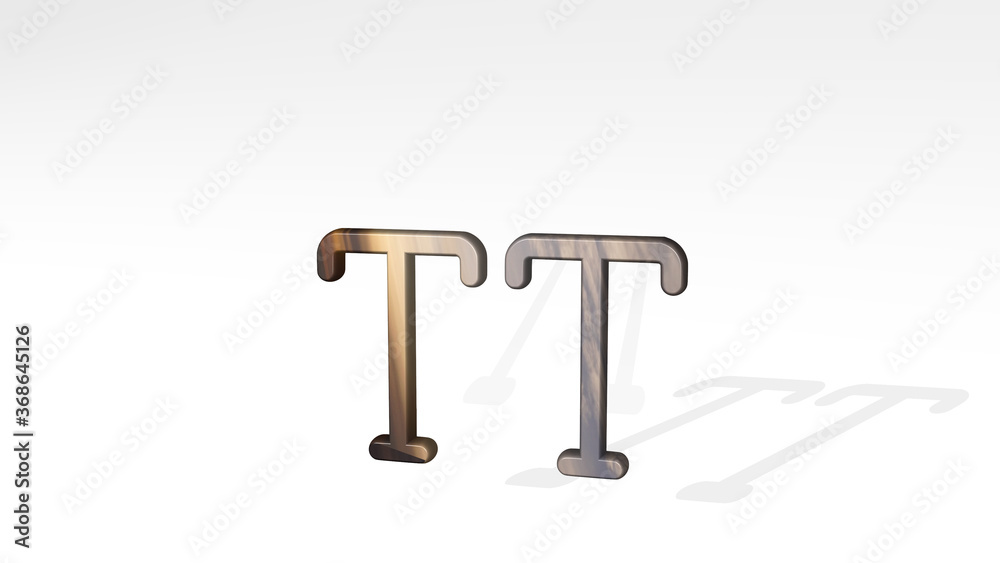 CAPS casting shadow with two lights. 3D illustration of metallic sculpture over a white background with mild texture. blue and design CAPS casting shadow with two lights. 3D illustration of metallic sculpture over a white background with mild texture. blue and design