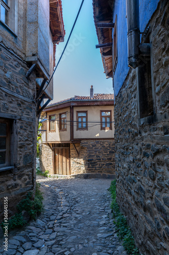 Historical mud-brick houses dating back to the Ottoman era in the 700-year-old Cumalı Kızık village.