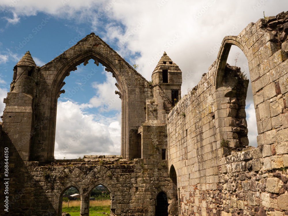 The ruins of the 12th century Haughmond Abbey, a medieval Augustinian monastery near Shrewsbury in Shropshire, England, are now in the care of English Heritage.