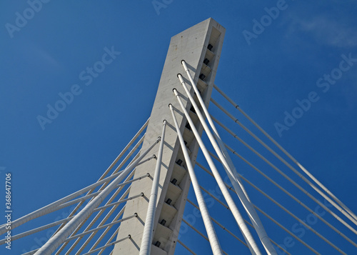 Details from the construction of a modern bridge