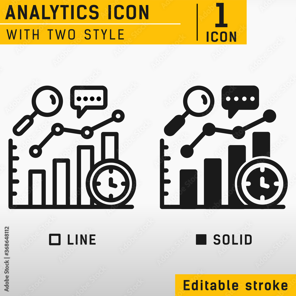 Performance analytics linear icon concept. Performance analytics line