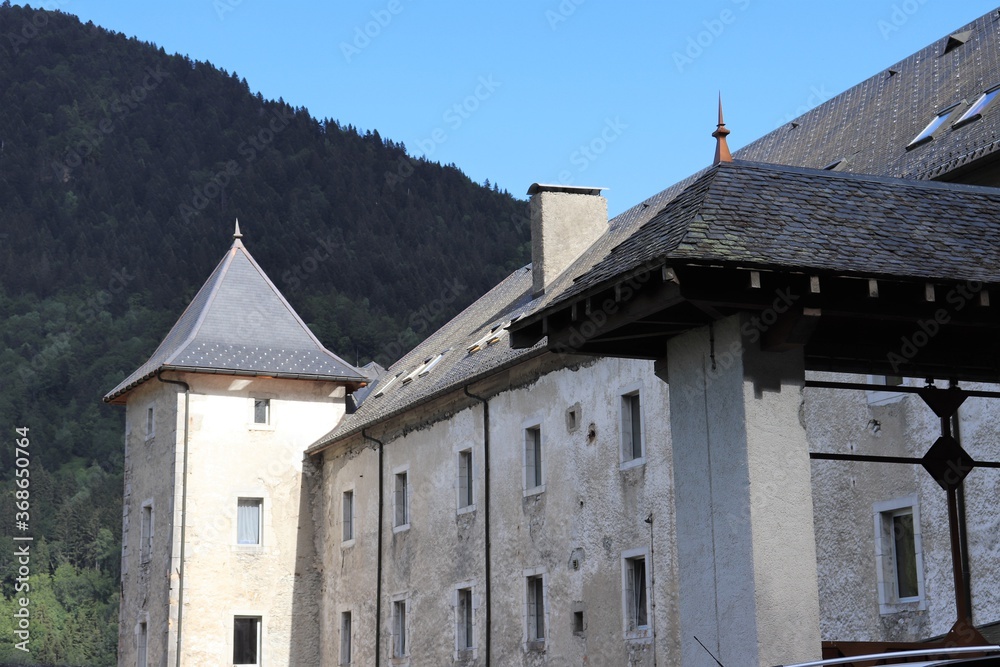 L'abbaye de Tamié, monastère cistersien - trapiste dans le massif des Bauges, ville de Plancherine, département de la Savoie,  France