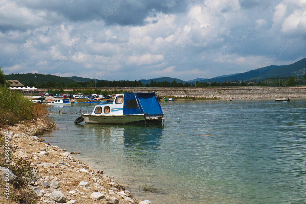Beautiful artificial mountain lake Zlatar in Serbia