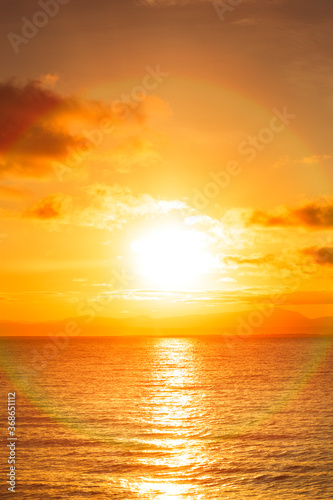 sunrise is shining over the sea © designbydx