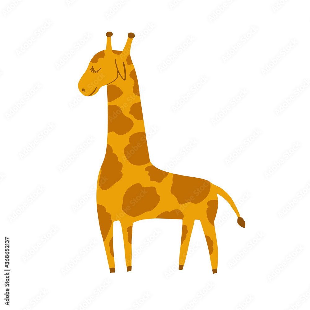Cute hand drawn giraffe. Vector illustration Cute hand drawn giraffe. Vector illustration