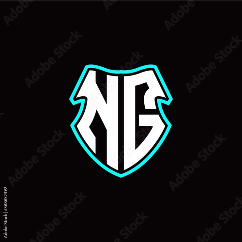 N G initial logo design with a shield shape Free Download N G initial logo design with a shield shape - GFXLoad
