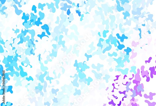 Light Pink, Blue vector pattern with random forms.