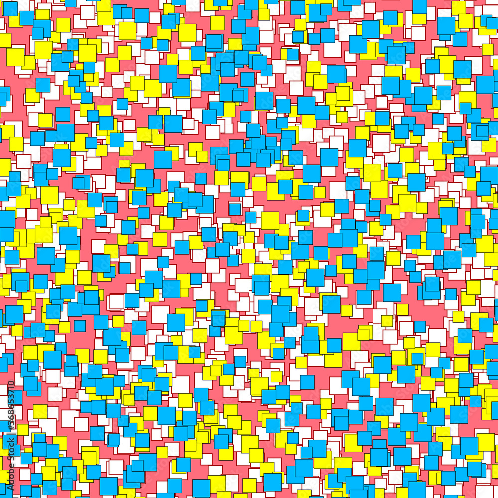 Fototapeta premium 四角を多用した幾何学模様の背景素材