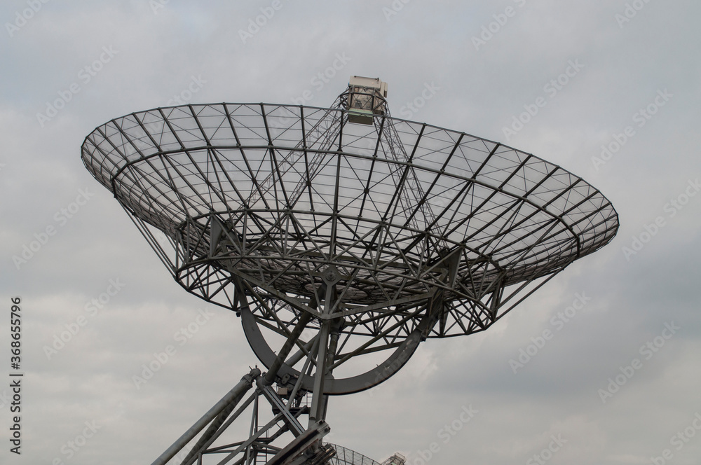 Radio telescope near the village of Westerbork, The Netherlands.