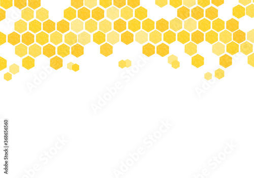 Abstract honeycomb with hexagon white background vector.