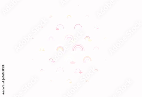 Light Multicolor vector background with rainbow symbols.