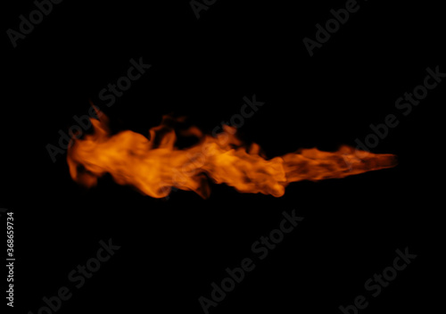 Beautiful bright fire flames on black background © New Africa