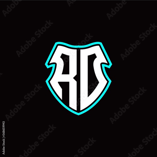 R O initial logo design with a shield shape Free Download R O initial logo design with a shield shape - GFXLoad