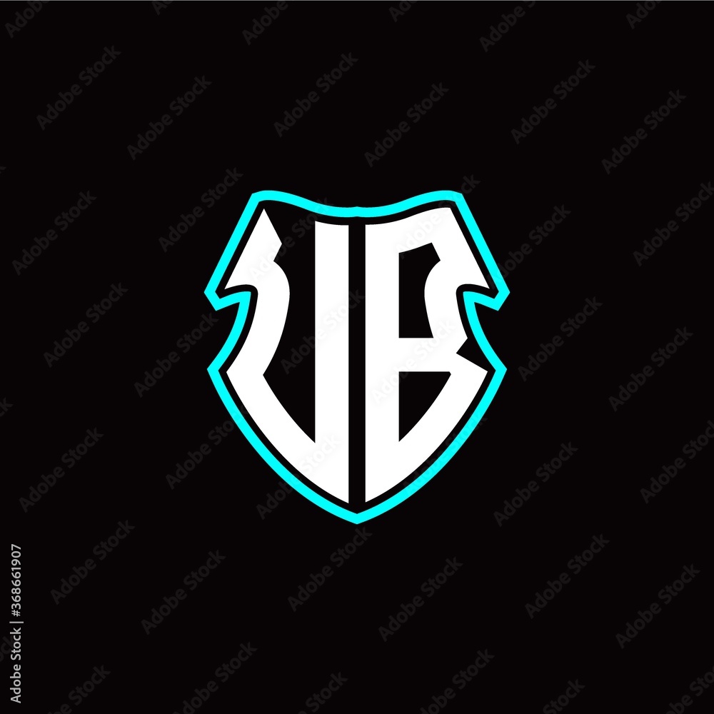 U B initial logo design with a shield shape U B initial logo design with a shield shape
