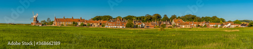 Wallpaper Mural A panorama view across the marshes of the village of Cley, Norfolk, UK Torontodigital.ca