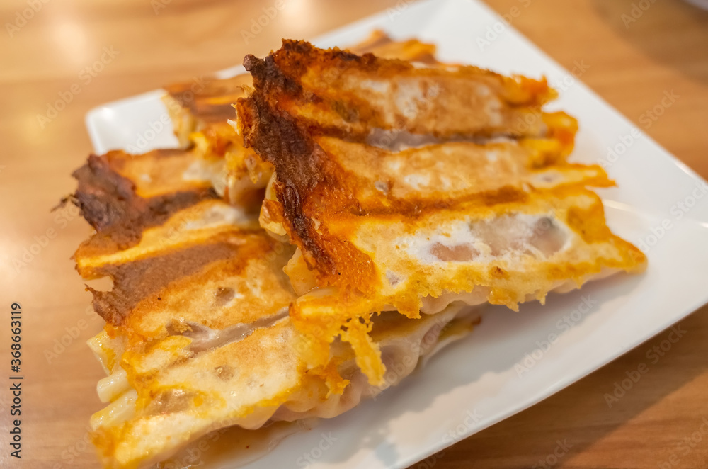 fried dumpling in a restaurant