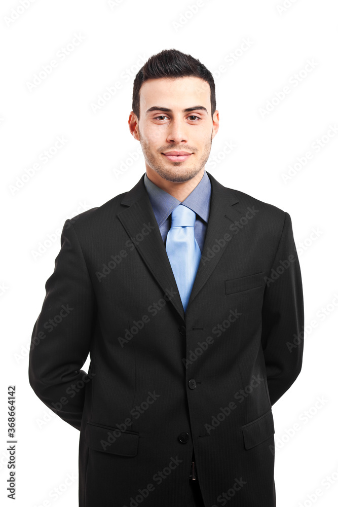 Handsome young manager isolated on white background Handsome young manager isolated on white background