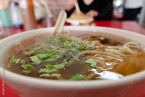 Schilderij op canvas thickened soup noodles