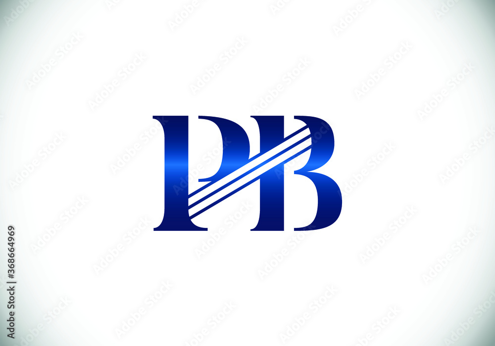 Obraz premium P B Initial Letter Logo design, Graphic Alphabet Symbol for Corporate Business Identity