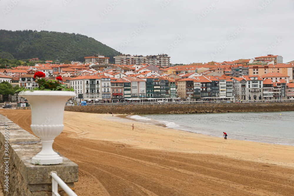 The beautiful beach of Lekeitio in the Basque Country