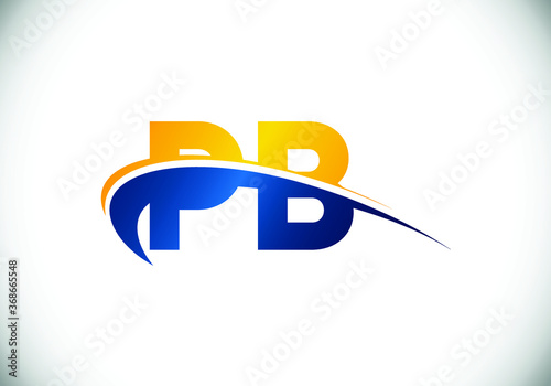 P B Initial Letter Logo design  Graphic Alphabet Symbol for Corporate Business Identity