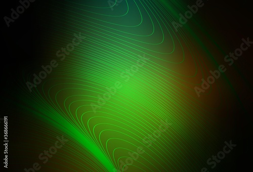 Dark Green, Red vector template with curved lines.