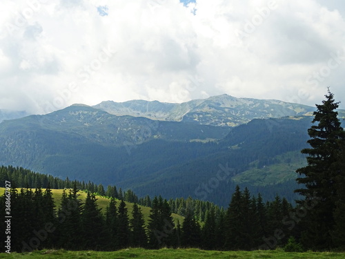 mountain landscape with clouds