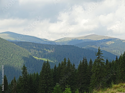 mountain landscape with clouds