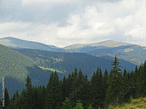 mountain landscape with clouds