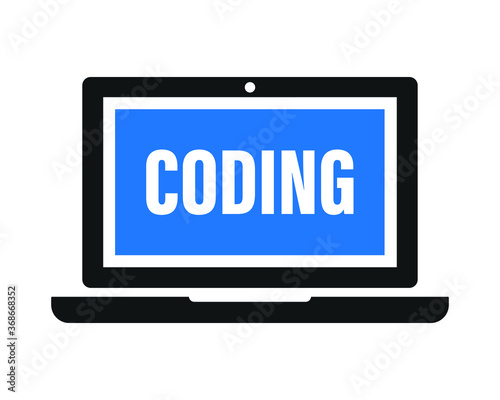 Coding icon symbol of programming