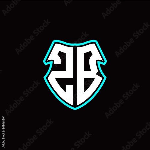 Free Download Z B initial logo design with a shield shape - GFXLoad