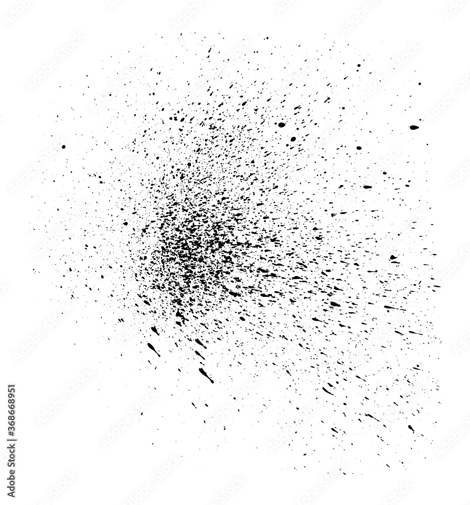 Obraz premium Ink drop splats or spray isolated on white