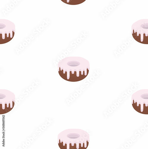 A pattern of one kind of donuts.