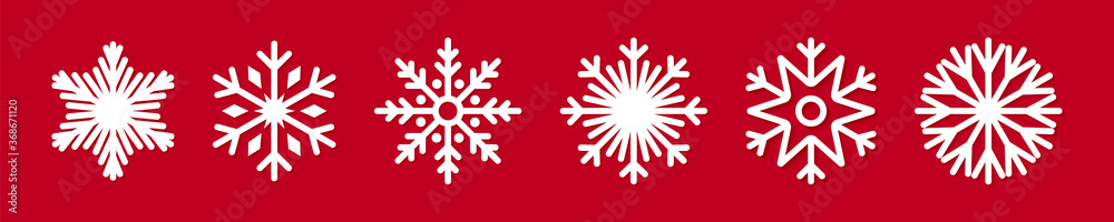 Snowflakes winter. Vector snowflake icons. Vector illustration