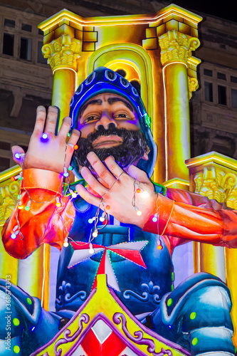 A carnival float in Valletta Malta