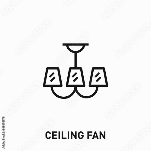 ceiling fan icon vector. ceiling fan sign symbol for your design 