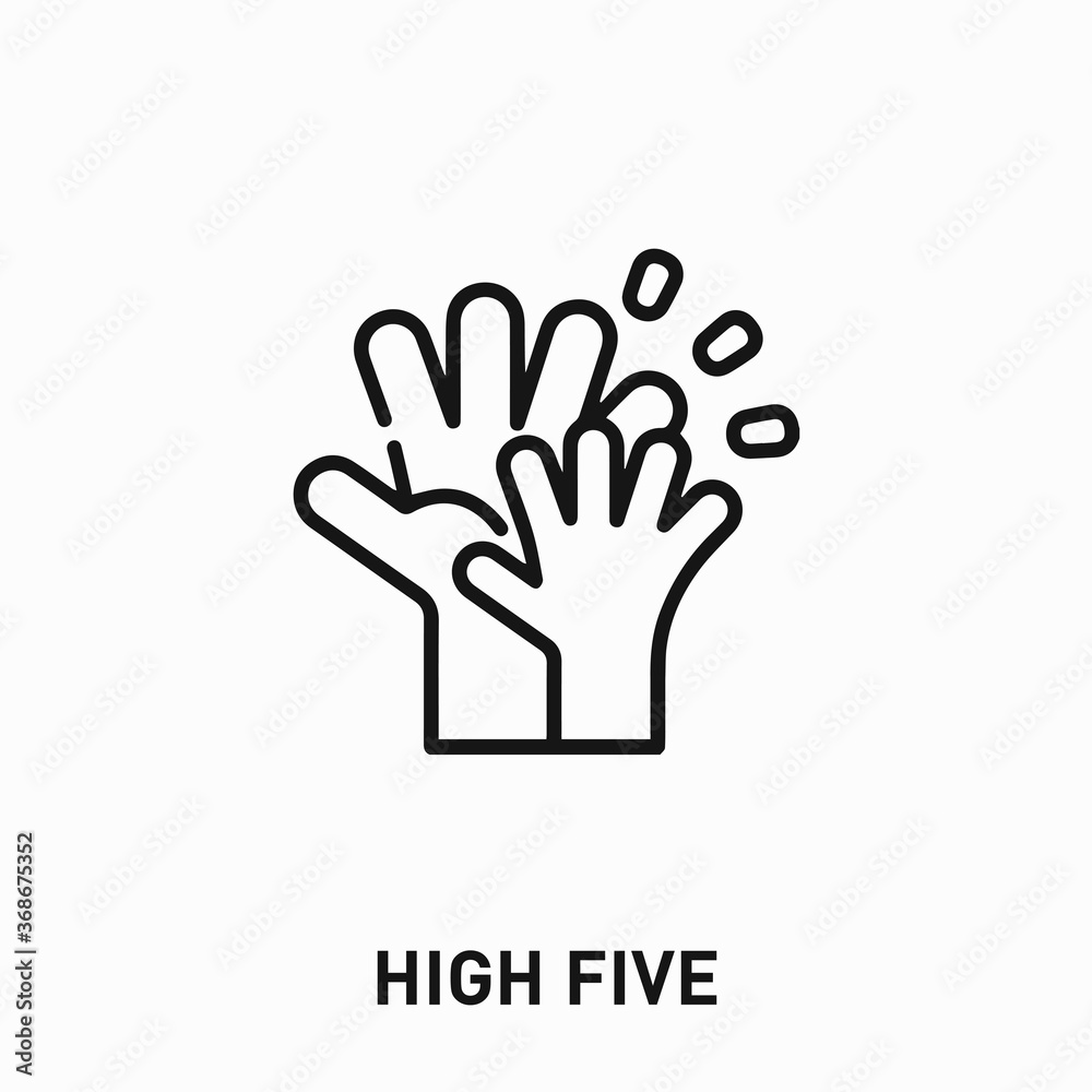 high five icon vector. high five sign symbol for your design high five icon vector. high five sign symbol for your design