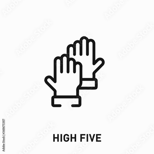 high five icon vector. high five sign symbol for your design	