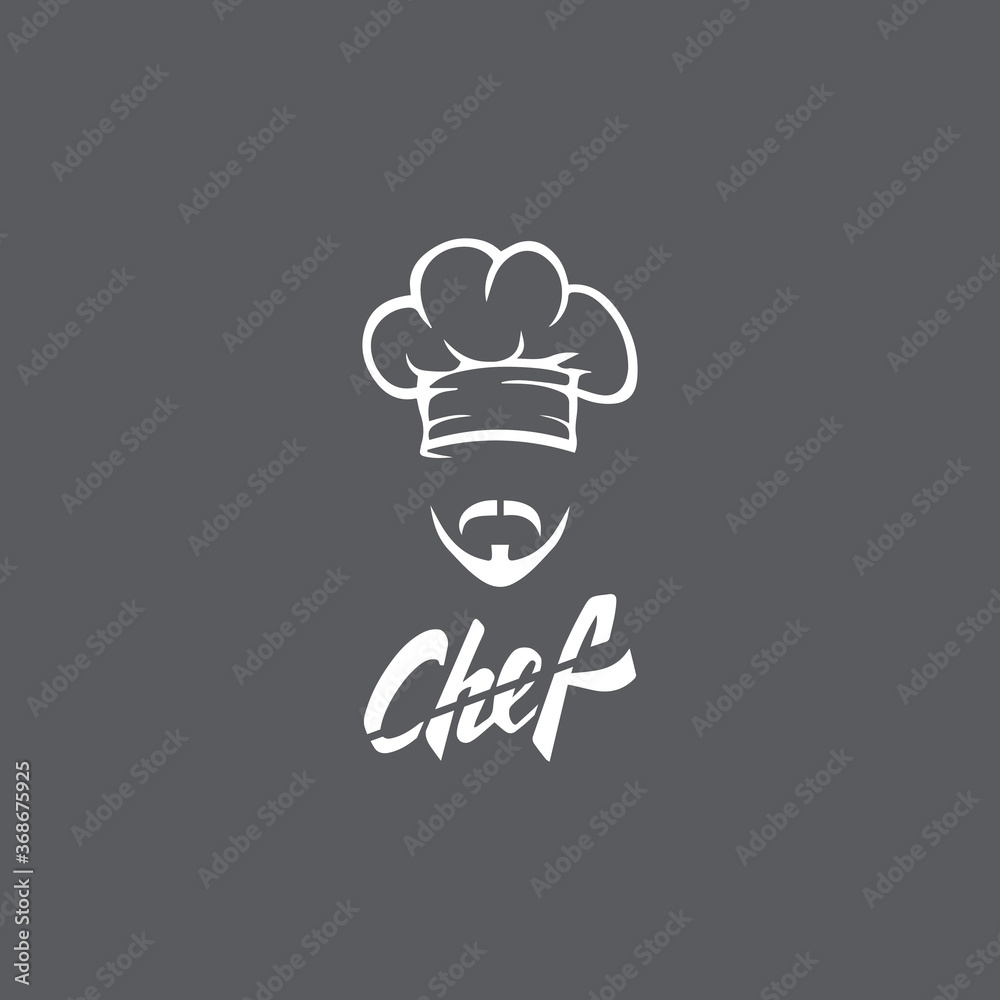 Hat chef logo template vector icon illustration Hat chef logo template vector icon illustration