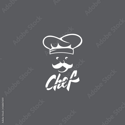 Hat chef logo template vector icon  illustration