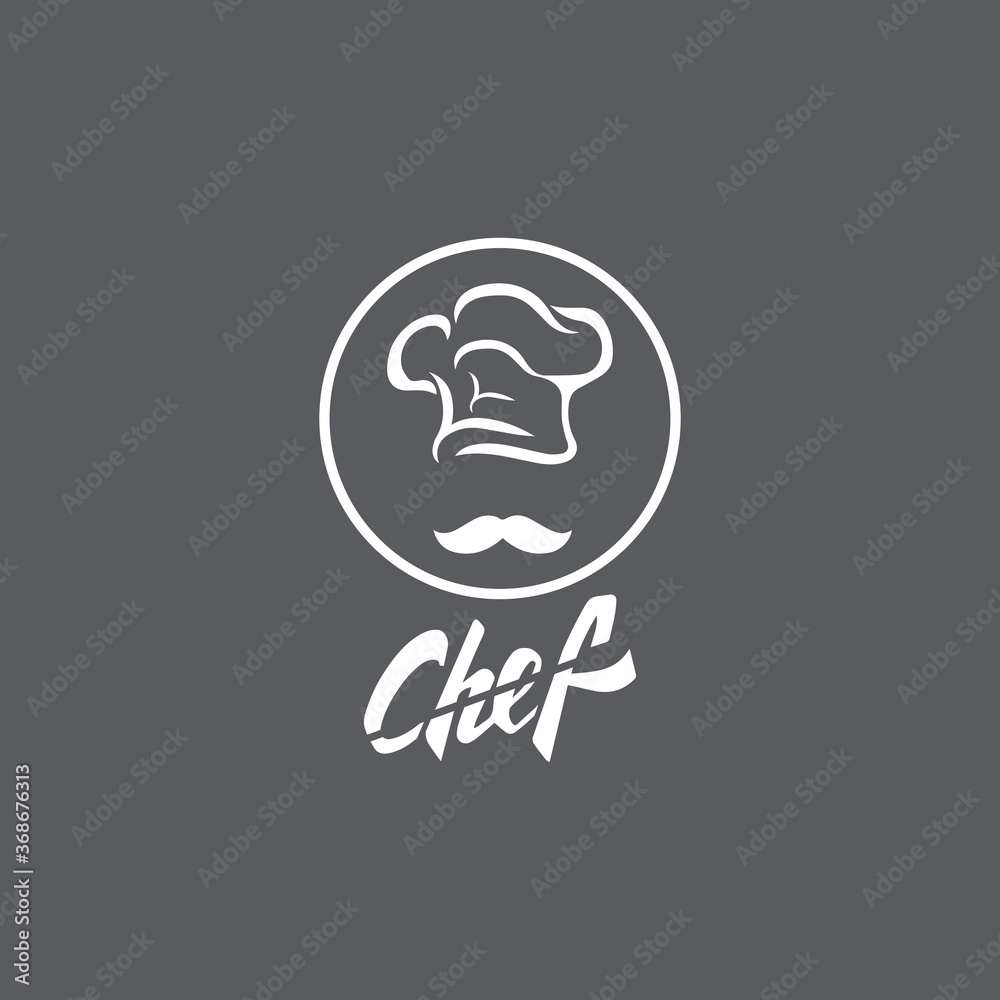 Hat chef logo template vector icon illustration Hat chef logo template vector icon illustration